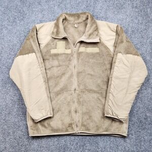 Polartec Cold Weather Gen III Jacket Mens Large Brown Fleece Zip Military USA